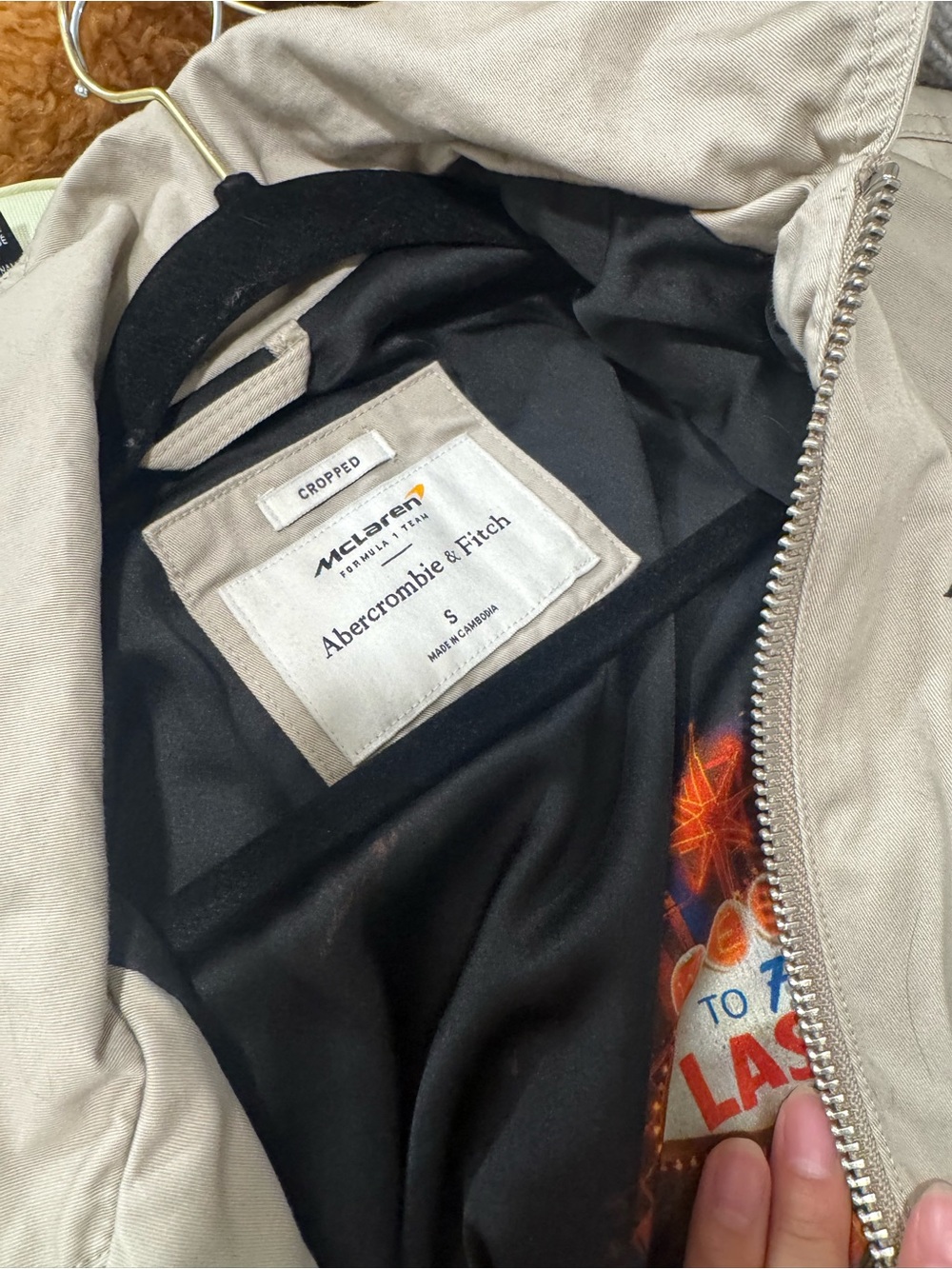 Abercrombie & Fitch Tan Zip-Front McLaren Jacket-S - Picture 2 of 4